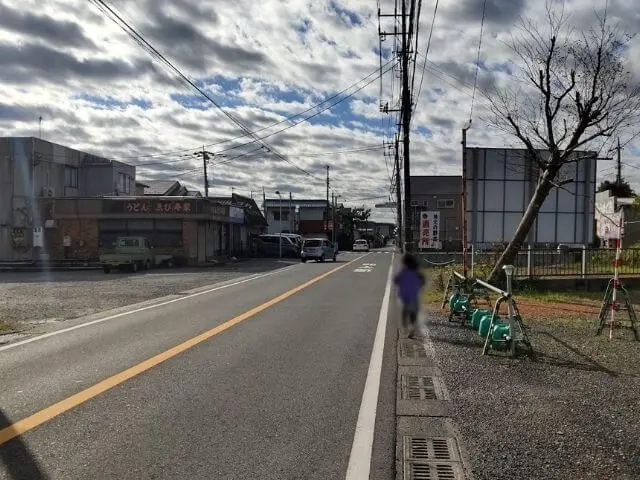 馬来田駅に戻る道