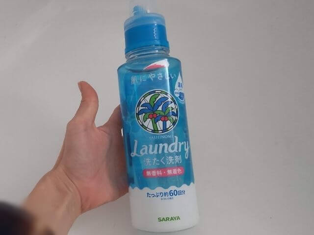 無香料の洗濯洗剤のヤシノミ洗剤の写真