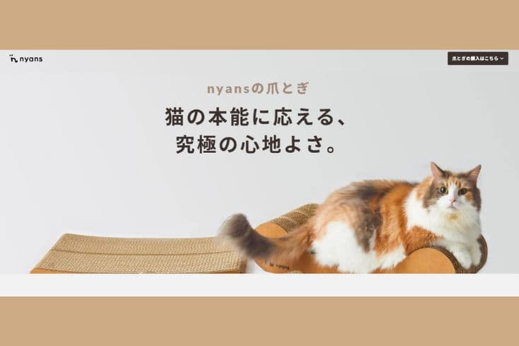 nyans(ニャンズ)公式サイトのトップ画像を引用した画像