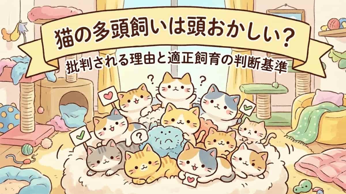 猫の多頭飼いは頭おかしい？批判される理由と適正飼育数などを調査しました